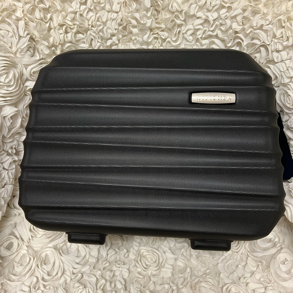 BNWT!Wittchen Polycarbonate travel cosmetic bag-black zipper Free 8 Piece Gift🖤